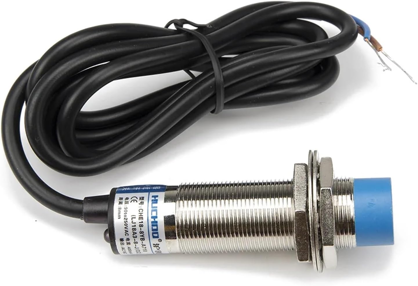 M18 8mm Sensing Two Wires NO NC DC 6-36V LJ18A3-8-Z/EX DX AC 36V 90-250V 380V LJ18A3-8-J/EZ DZ inductive Proximity Sensor Switch(AC 380V 2 Wires NC)