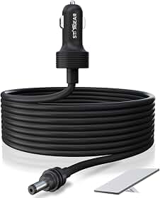Mini cabo Starlink 12 V 5 m, mini acessórios Starlink 16AWG isqueiro para cabo CC, cabo Starlink 12 V-48 V carregador de carro (5 m)