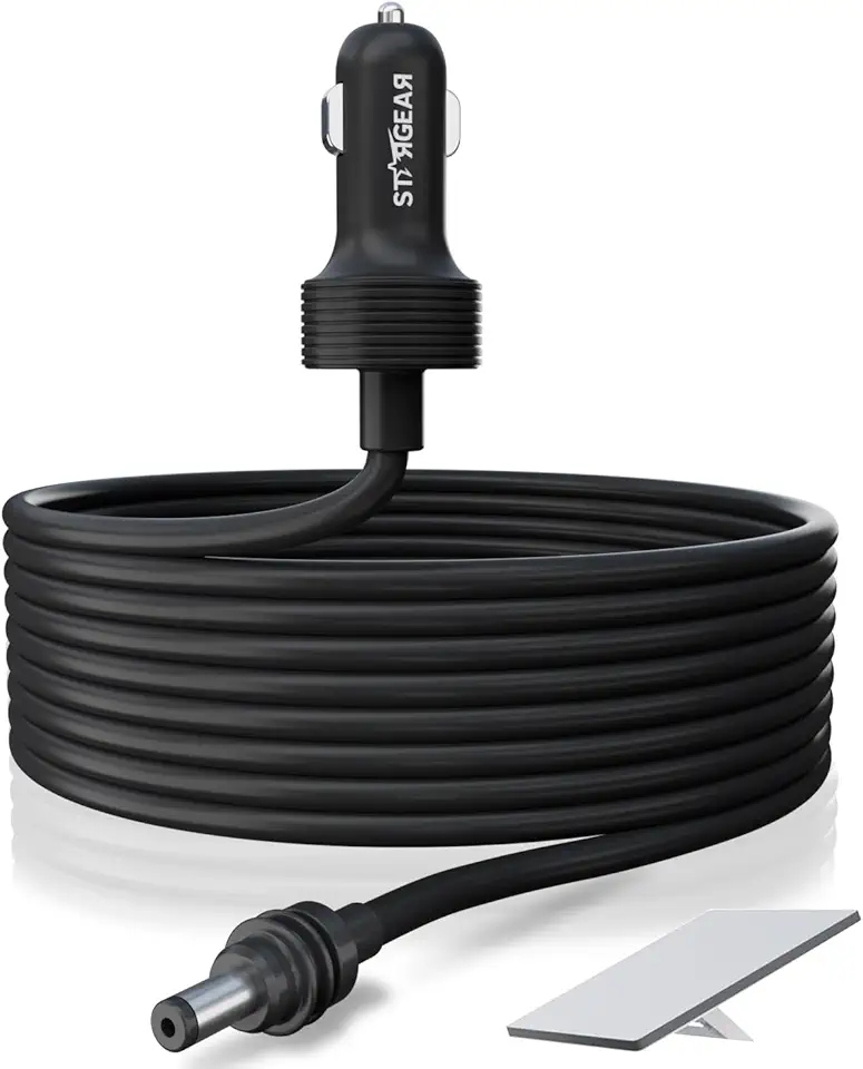 Mini cabo Starlink 12 V 5 m, mini acessórios Starlink 16AWG isqueiro para cabo CC, cabo Starlink 12 V-48 V carregador de carro (5 m)