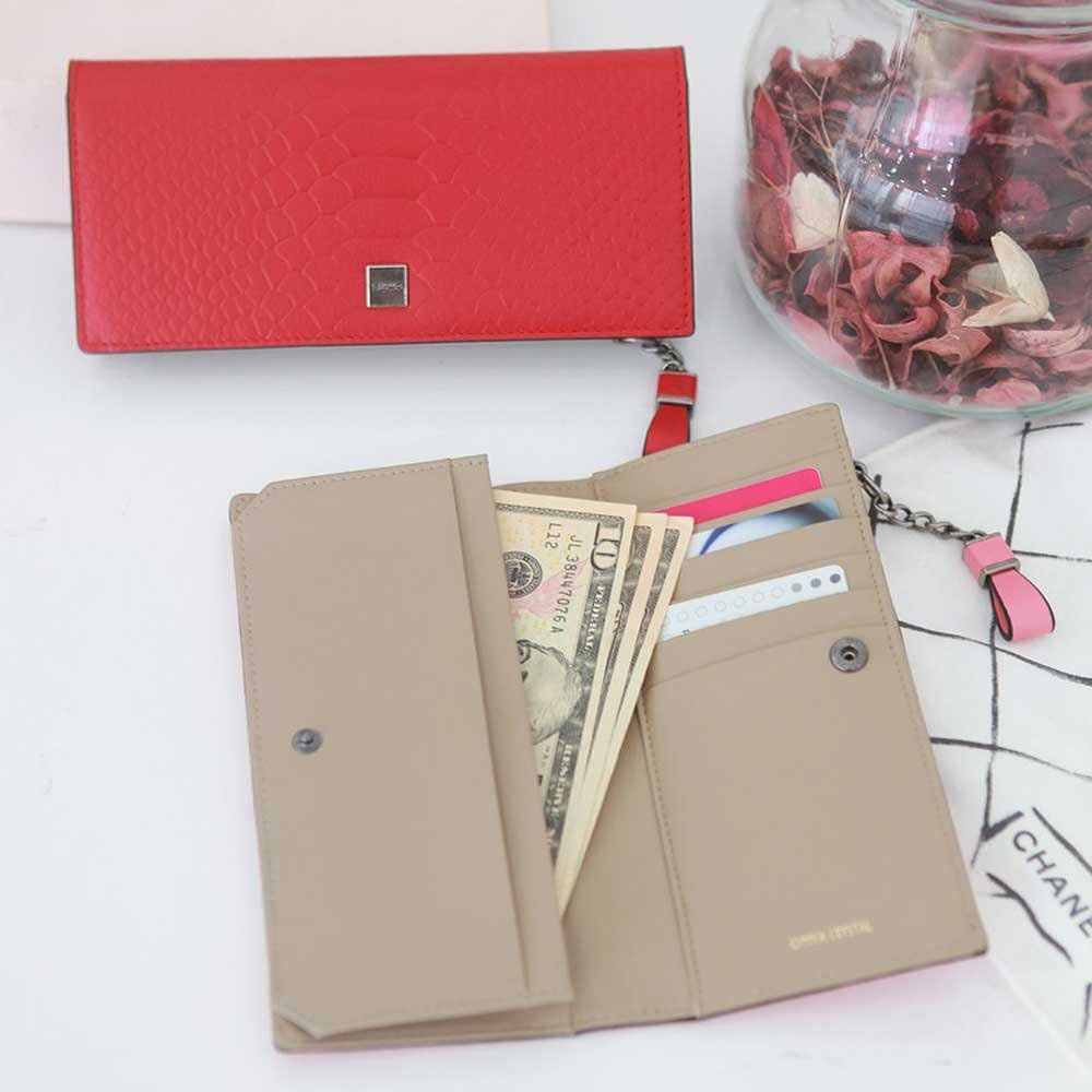 Leather Slim Long Wallet Purse Card Holder Coin Zip for Women - Image 5