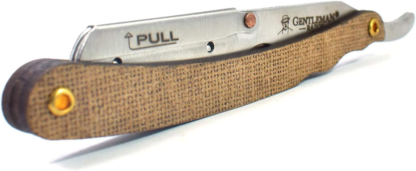 Gentleman Razor Stainless Steel Straight Edge Barber Razor For Men (FREE Blade Inside)