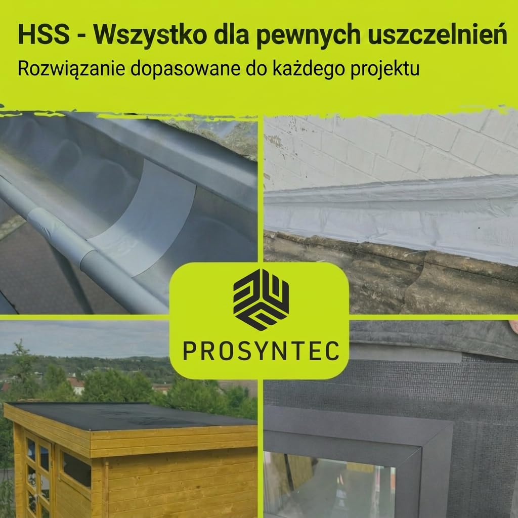 Taśma Butylowa EPDM Dekarska 1,7mm | Samoprzylepna Taśma Uszczelniająca do Dachu Okien Tarasu Fasad | Elastyczna Hydroizolacja Wodoszczelna UV Czarna - 10cm x 5m