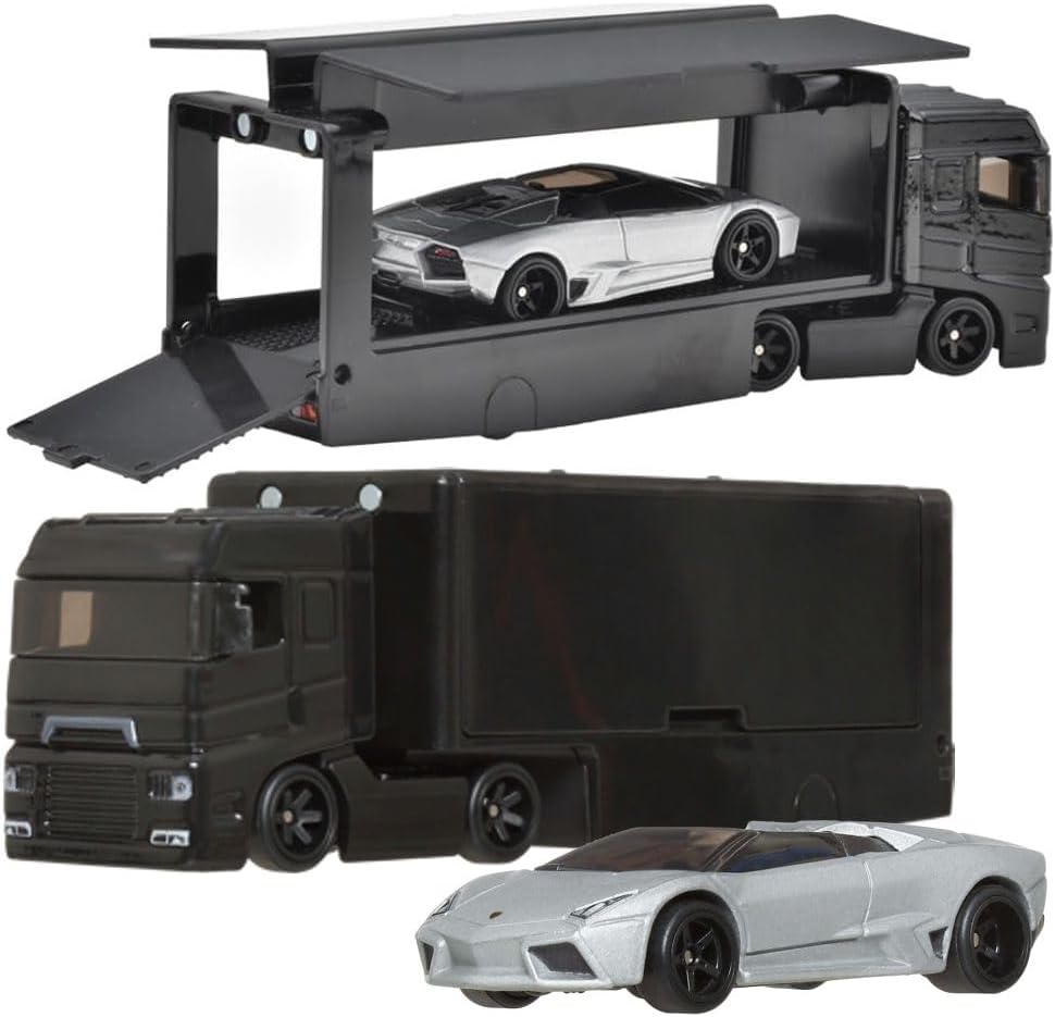 Hot Wheels Team Transport Pack Lamborghini Reventon Roadster Flipside Hauler Die-Cast Car and Hauler Set for Ages 3+