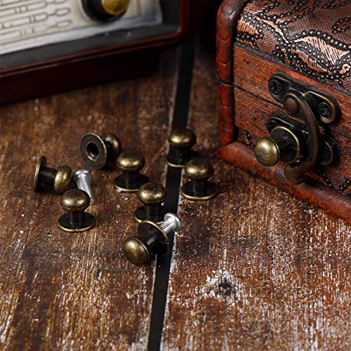 36 Pieces Mini Round Head Knobs Vintage Antique Drawer Metal Round Head Pull Handle Knobs With Screws For Wood Case Drawer Cabinets (Bronze) #TOP4