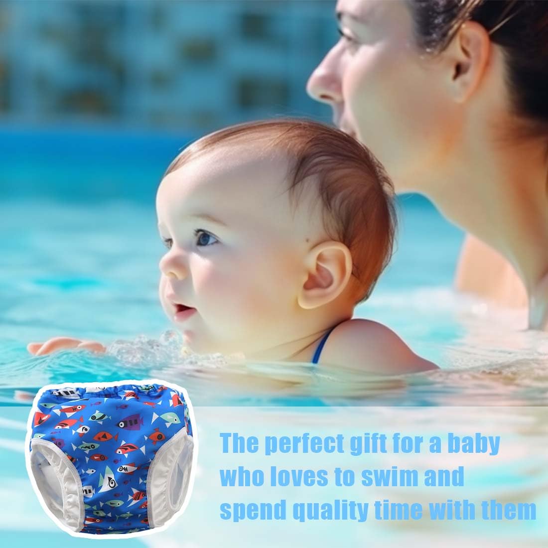 1 Pezzo Pannolini da nuoto Nuovo Adorabile Riutilizzabile Bambino Nuoto Ragazze per i Bambini, 0-2 anni (Flamingos, S/18-28lb/0-2 anni)