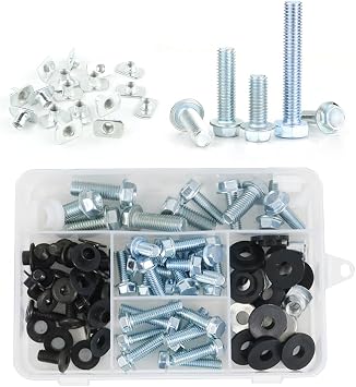 71PCS Dirt Bike Fastener Bolt Kit Fit for CRF & CR Series | Grade 9.9 Zinc-Plated Steel, 71 Pcs Flange Bolts/Nuts/Screws/Washers, Complete Fastener Set, Parts List Included