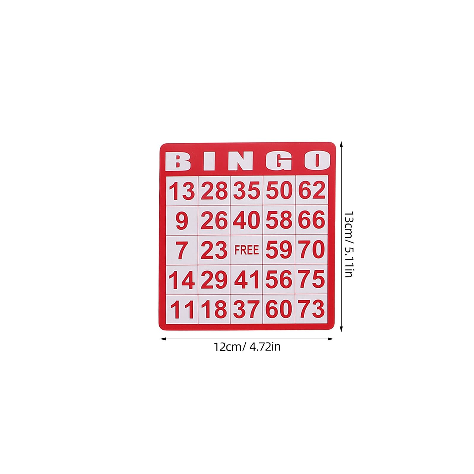 Tarjetas de Bingo Coloridas 100 Piezas de Papel para Juegos