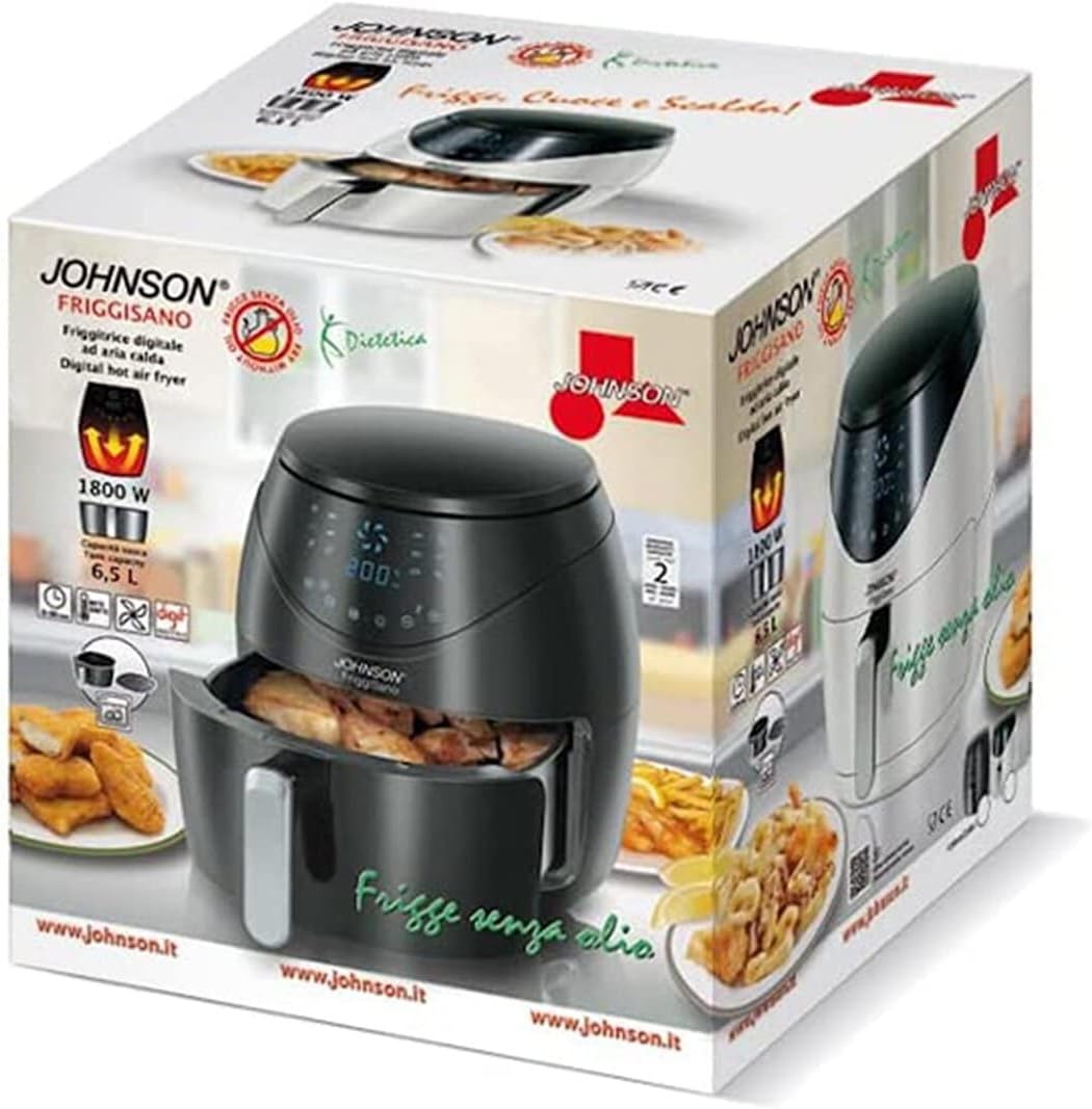 Friggitrice Ad Aria 5 Litri 1450W Forno, Tempo Temperatura Regolabili Friggitrice Ad Aria 5 Litri 1450W Forno, Tempo Temperatura Regolabili