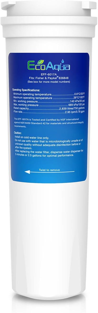EcoAquaEFF-6017A Replacement for Fisher&Paykel 836848