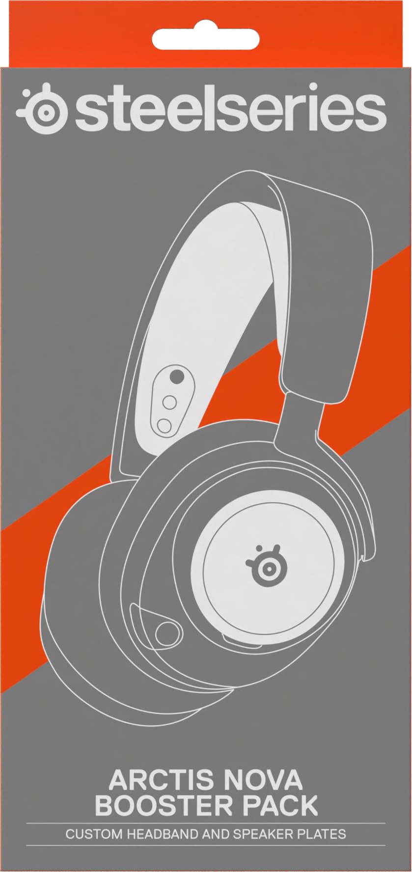 Steelseries Arctis Nova Booster Pack Cherry Red - Akcesoria do Słuchawek - Dwukolorowa Nylonowa Opaska - Personalizacja za pomocą Unikalnych Metalicznych Nakładek na Słuchawki - Edycja Limitowana