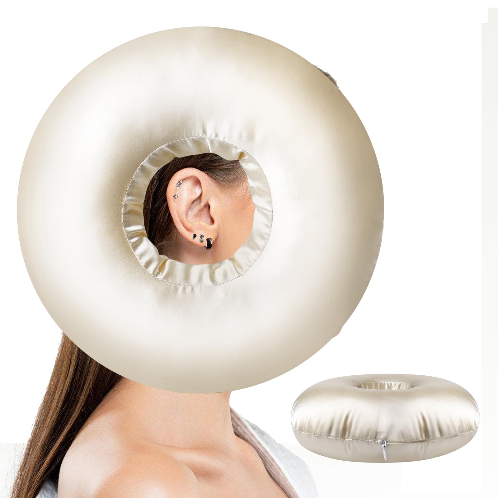 Poduszka do piercingu z otworem, poduszka na ucho, poduszka na ucho, poduszka do uszu z dziurką na boku, miękka poduszka do piercingu, poduszka do uszu, do łagodzenia bólu w uchu