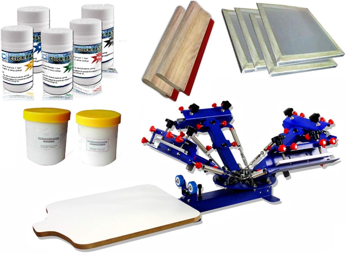 4 Color Screen Printing Kit Machine T -Shirt Printing Press