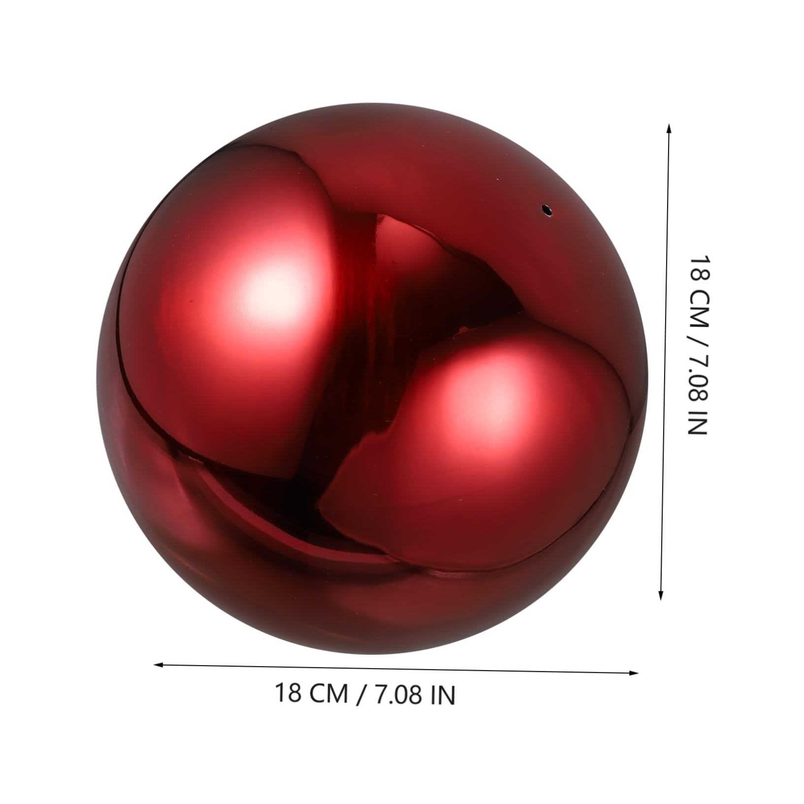 Sfera Design Semplice in Acciaio Inossidabile Riflettente da Giardino e Lunga Durata Rossa, Decorazione Esterna per Patio