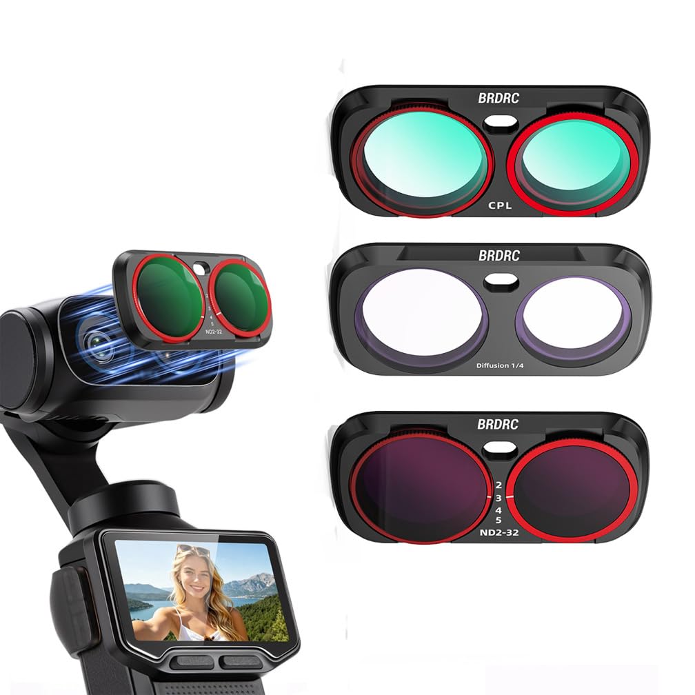 Juego de filtros magnéticos ND y CPL para Insta 360 Luna Ultra, Diffusion 1/4 y kit de filtro ajustable ND2-16-32, lente de cristal óptico para accesorios Insa 360 Luna Ultra (CPL+Diffusion 1/4+