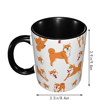 犬柄　マグカップ Amazon.co.jp: マグカップ コーヒーカップ 柴犬 犬柄 ハンドル