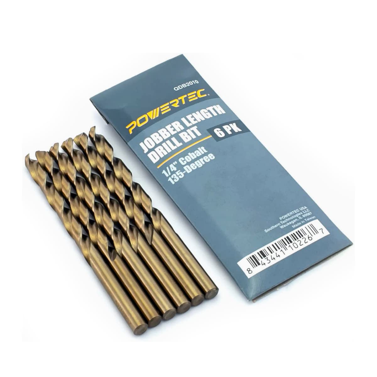 POWERTEC QDB2010 Cobalt Drill Bit 1/4-Inch, 1/4 in - Image 3