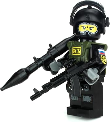 Battle Brick 1.6 Inches TallCollectible Russian Spetsnaz Special Forces Soldier Collectible Custom Minifigure | Printed in the USA | Genuine Military Minifig | Great Gift for Teen to Adult AFOL