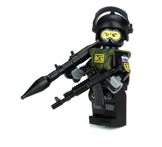 Battle Brick 1.6 Inches TallCollectible Russian Spetsnaz Special Forces Soldier Custom Minifigure | Printed in the USA | Genuine Military Minifig | Great Gift for Ages 10+ to Adult AFOL