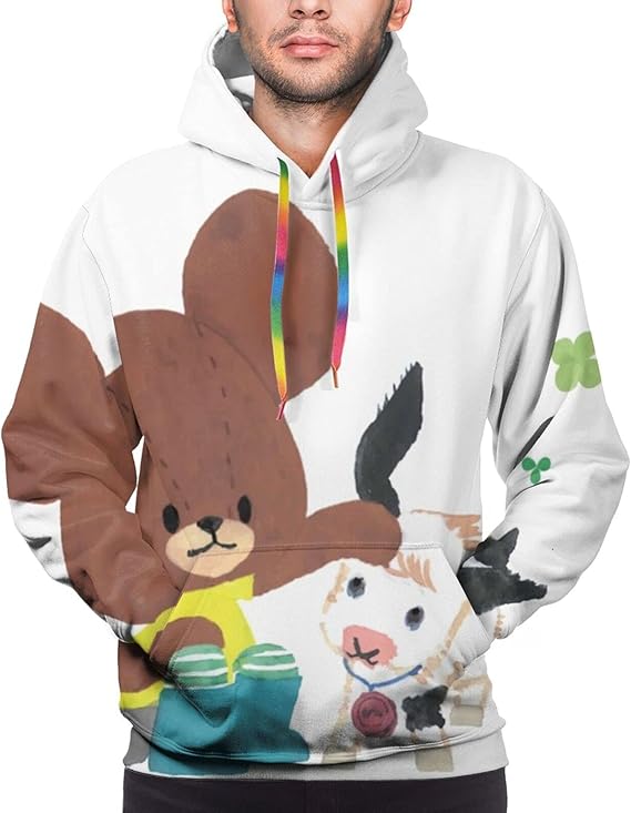 Amazon Co Jp パーカー くまのがっこう1 おしゃれ メンズ パーカー メンズ 長袖 プルオーバー ゆったり プリントフーデッドスウェットシャツ 快適さとレジャー 春秋冬 ファッション