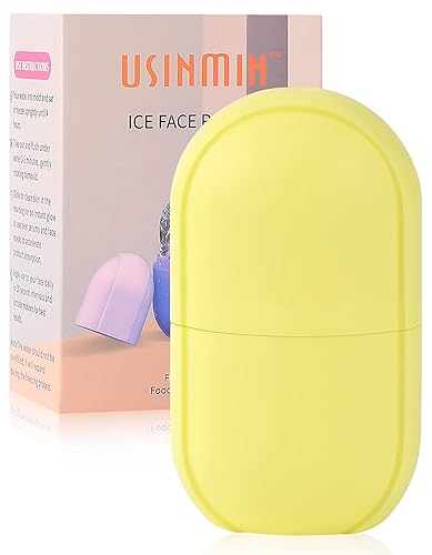 USINMIN Rodillo facial de hielo, rodillo para ojos y belleza, soporte para rodillos faciales de belleza, alivio de hinchazón, masaje herramientas