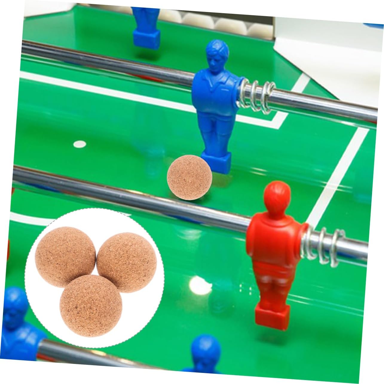 ibasenice Foosball Accessories Foosball Table Wood Balls Table Cork Balls Small Cork Foosball Replaceable Wood