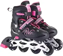 Patins Roller Inline 4 Rodas Skates Ajustavél com Rodas Iluminadas Jovens e Adultos, Para iniciantes, Adequado para uso Interno e Externo Roller Quad