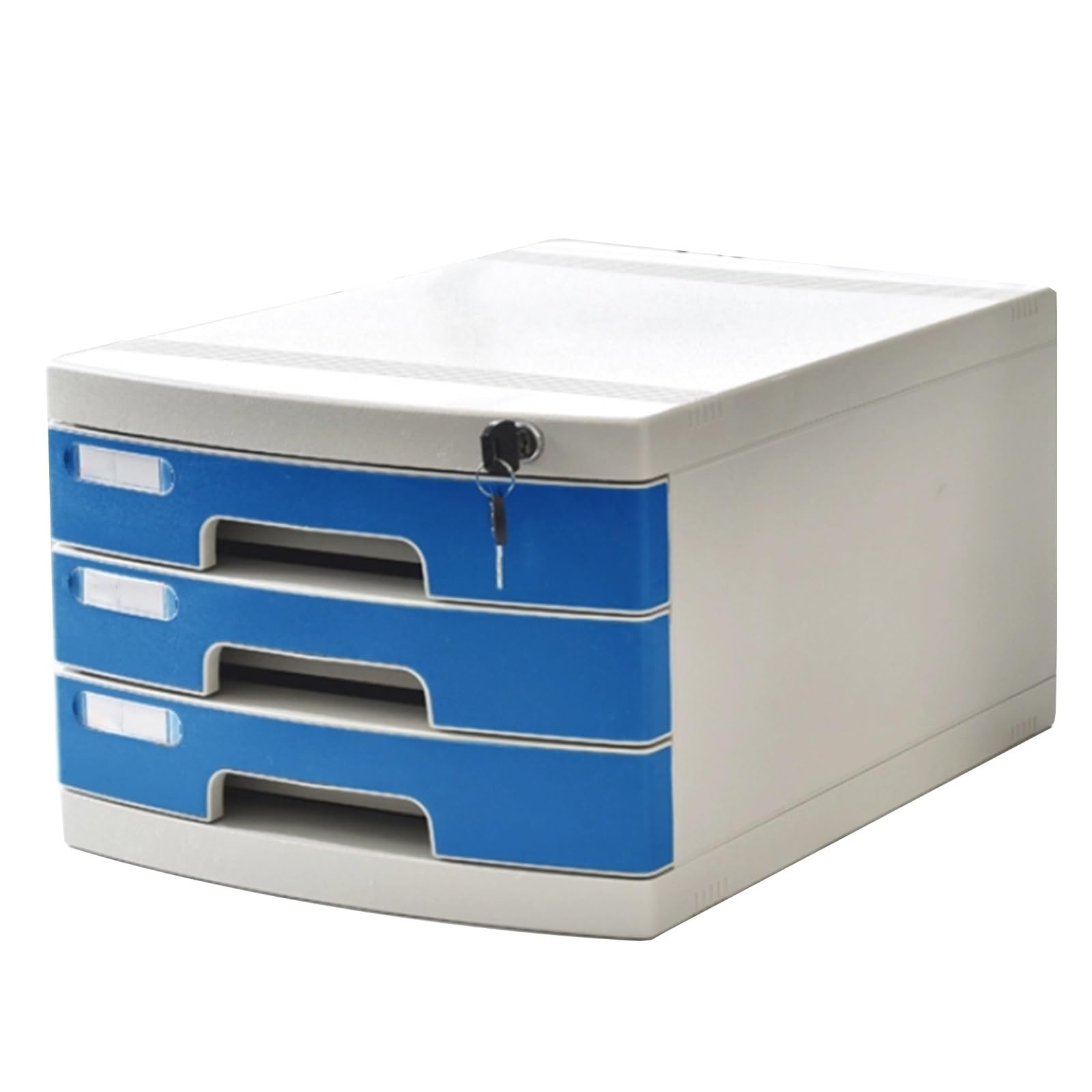 Scatola Portadocumenti In Plastica A4 A 2/3/4/6 Ripiani - Organizzatore Scrivania Con Cassetti E Serratura Portadocumenti Da Ufficio Per Ricevute Finanziarie Lettere Cartacee(3-layers)