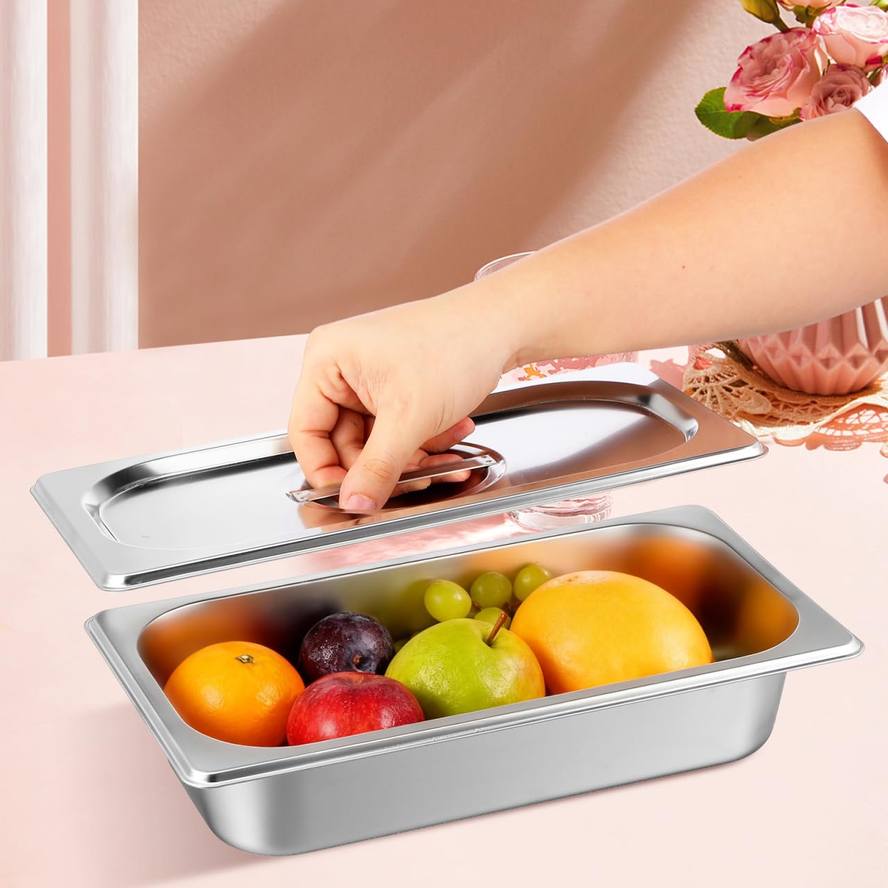 ABOOFAN Eisbehälter Aus Edelstahl Mit Deckel Wiederverwendbare Eisbox Für Hausgemachtes Speiseeis Gefrierbehälter Für Eiscreme Joghurt Dessert Obst Kühlschrank Aufbewahrung Küche, Haushalt & Wohnen