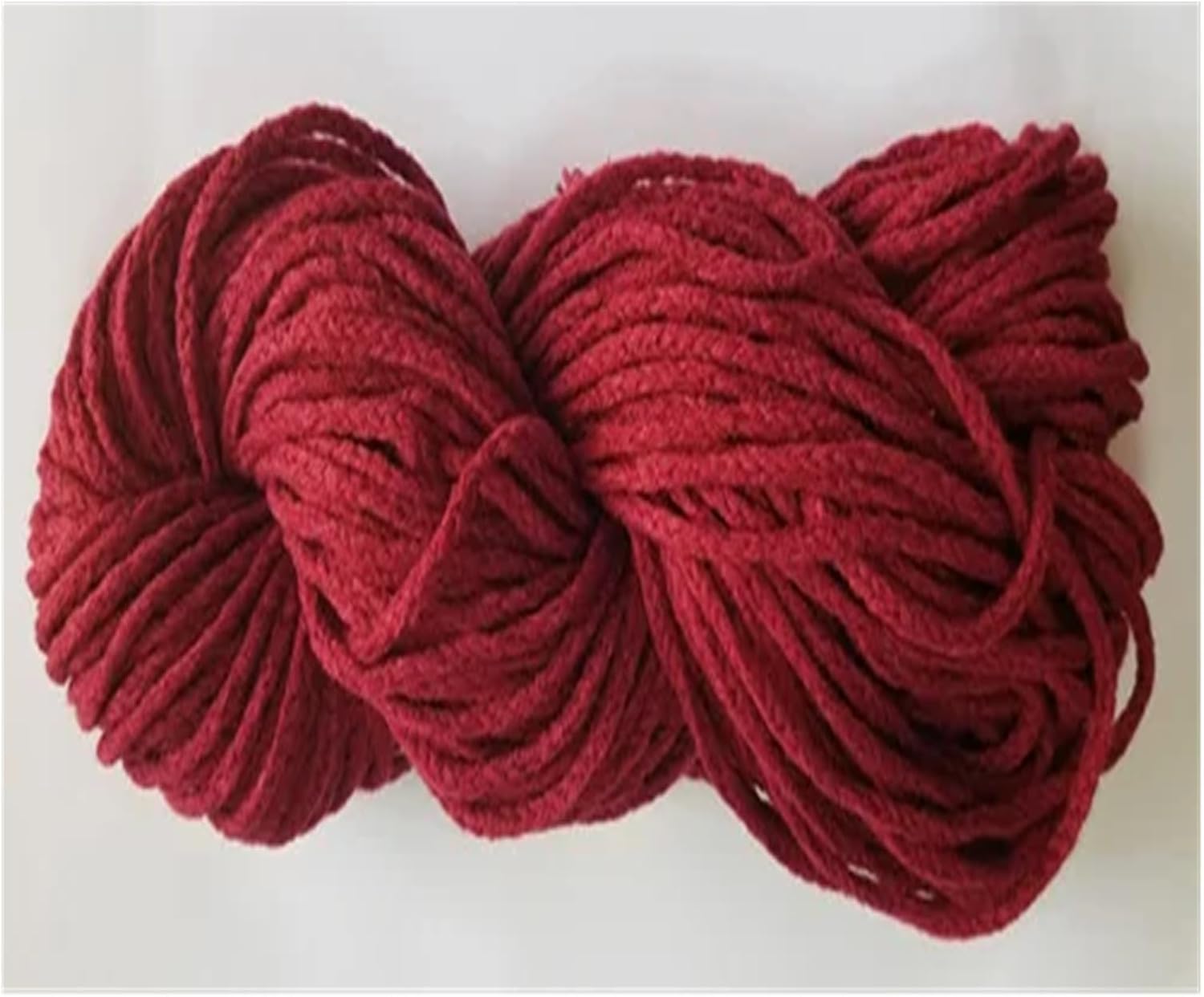 Acrylic Knitting Yarn 100 Meters Diameter 5mm Thickened Hand Knitted DIY Crochet Yarn(Green)