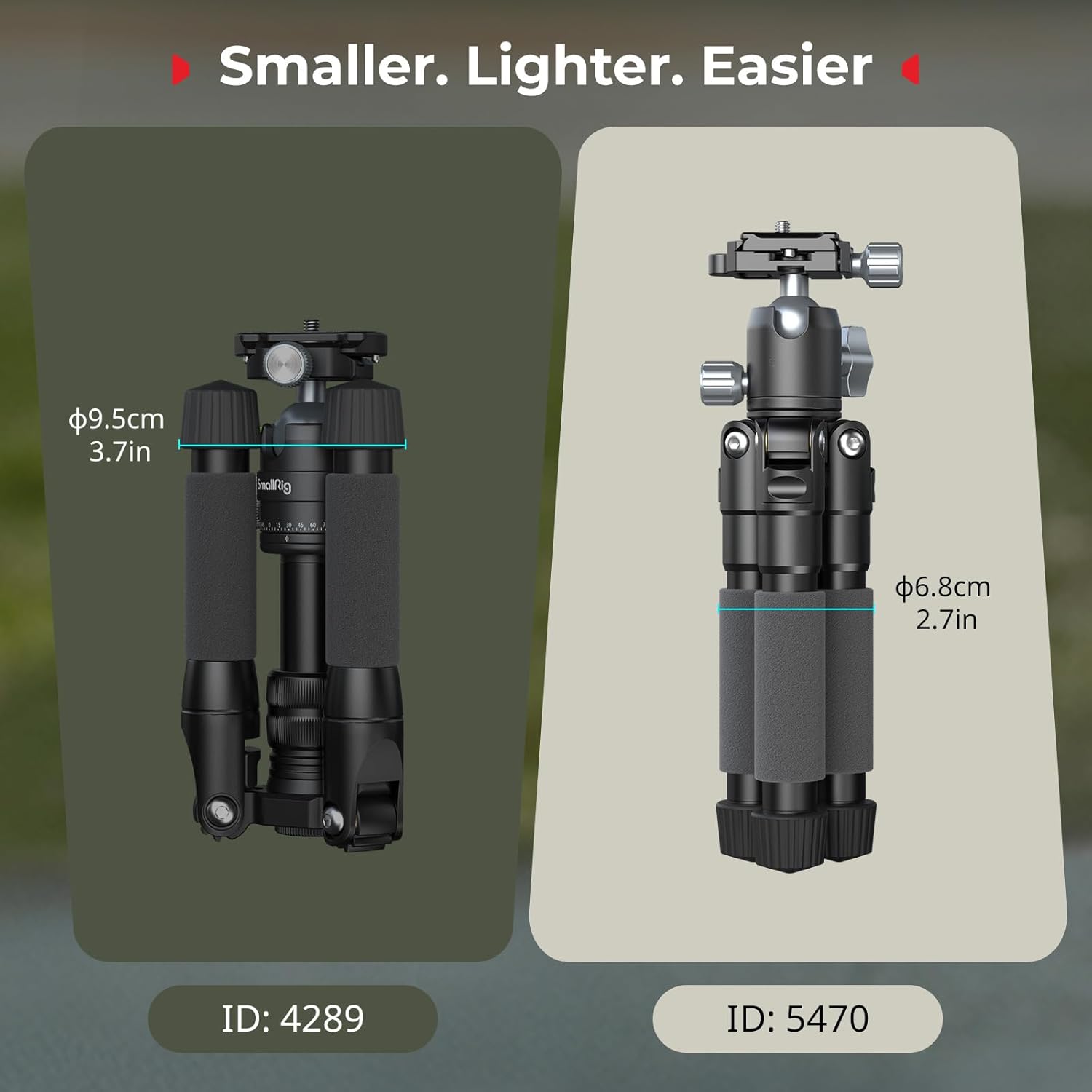 SmallRig VT-20Pro 21.2"/ 53.8cm Mini Tripod for Camera and Phone, Aluminum Alloy Small Desktop Tripod with 360° Ball Head, Table tripods Load Up to 11lb / 5kg