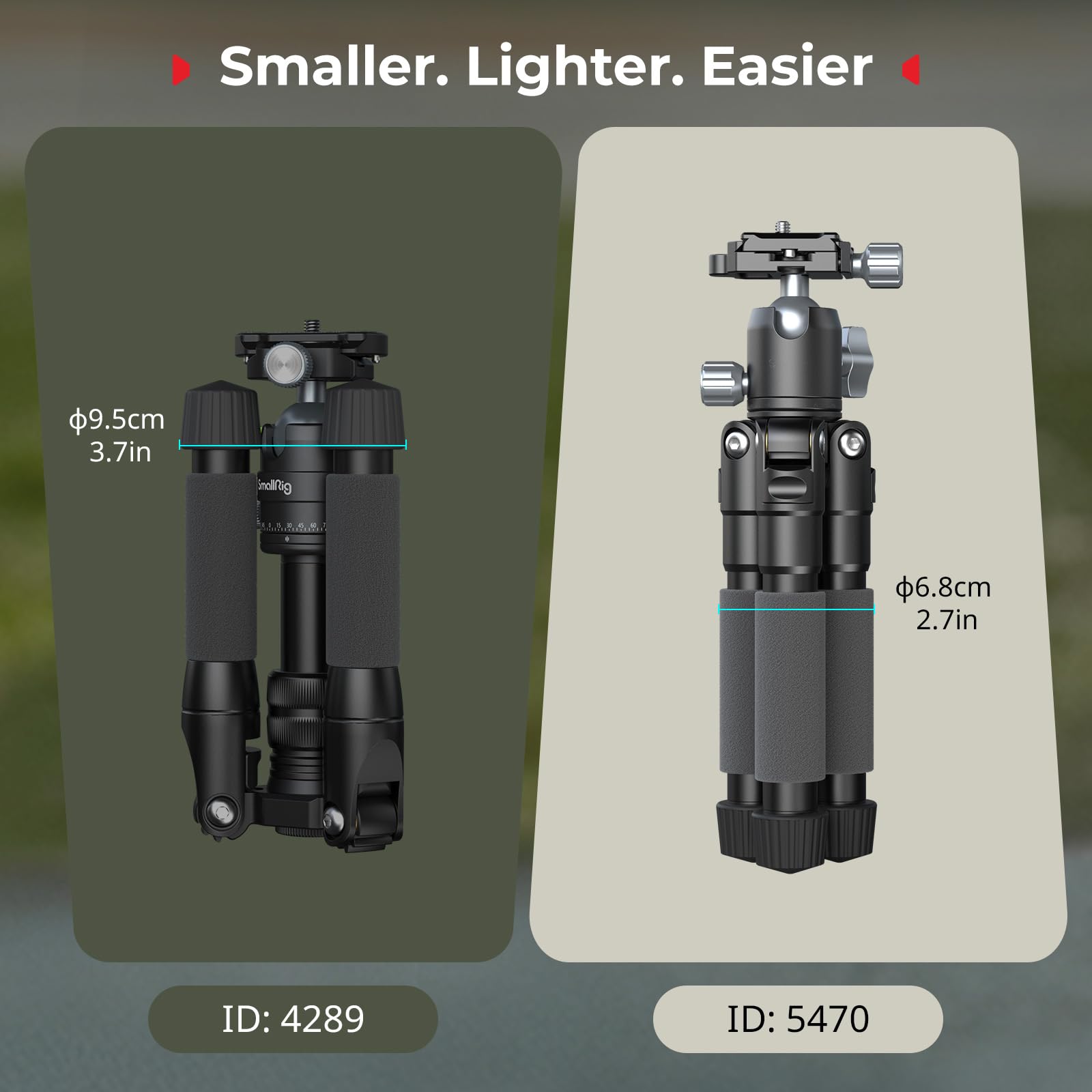 SmallRig VT-20Pro Mini treppiede da 21,2"/53,8 cm per fotocamera e telefono, piccolo treppiede da tavolo in lega di alluminio con testa a sfera a 360°/morsetto per telefono, carico fino a 5 kg - 5470