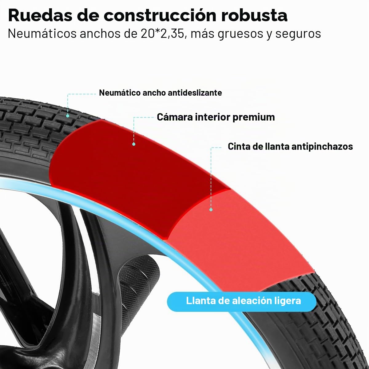 HILAND Bicicleta BMX Infantil de 20 Pulgadas, 3/5 radios,con Giro de 360 ​​Grados y 4 pegs，para niños y niñas a Partir de 7 años,para Principiantes y avanzados - Colorido/Plateado/Rojo/Azul
