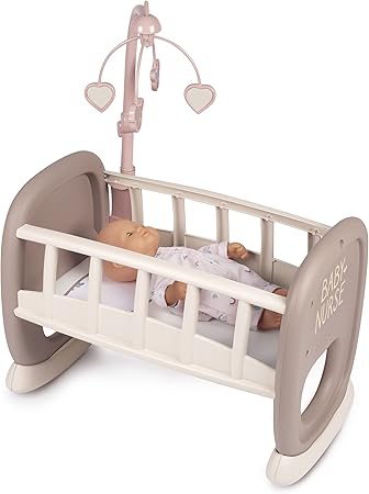 Smoby Baby Nurse Poppenwieg - Met Mobiel En Kantelfunctie - Voor Poppen Tot 42 Cm - 47x28x59,4 Cm - Vanaf 18 Maanden