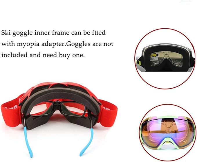 Insert De Lunettes De Ski - Cadre Blanc - Léger - Compatible Ski Et Moto