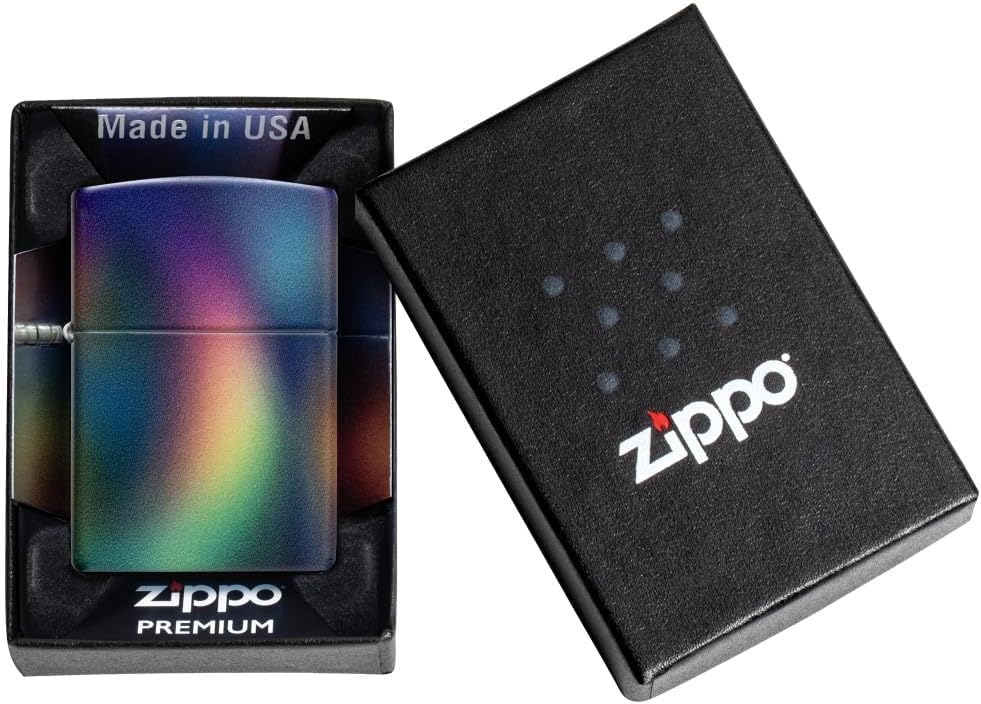 Encendedor Zippo personalizado con grabado diseño prismático miniatura 7