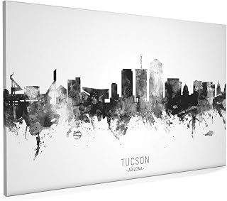 Tucson Arizona Skyline Box Canvas Print with City Name -11644