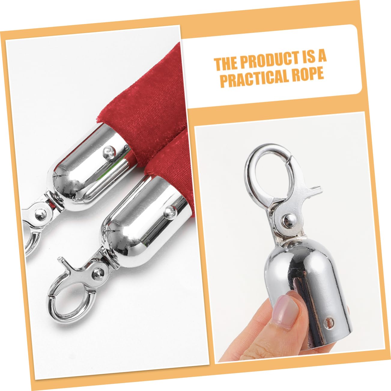 20pcs Cord Lock Stopper Rope End Snap Hook Small Hook for Banister Rails