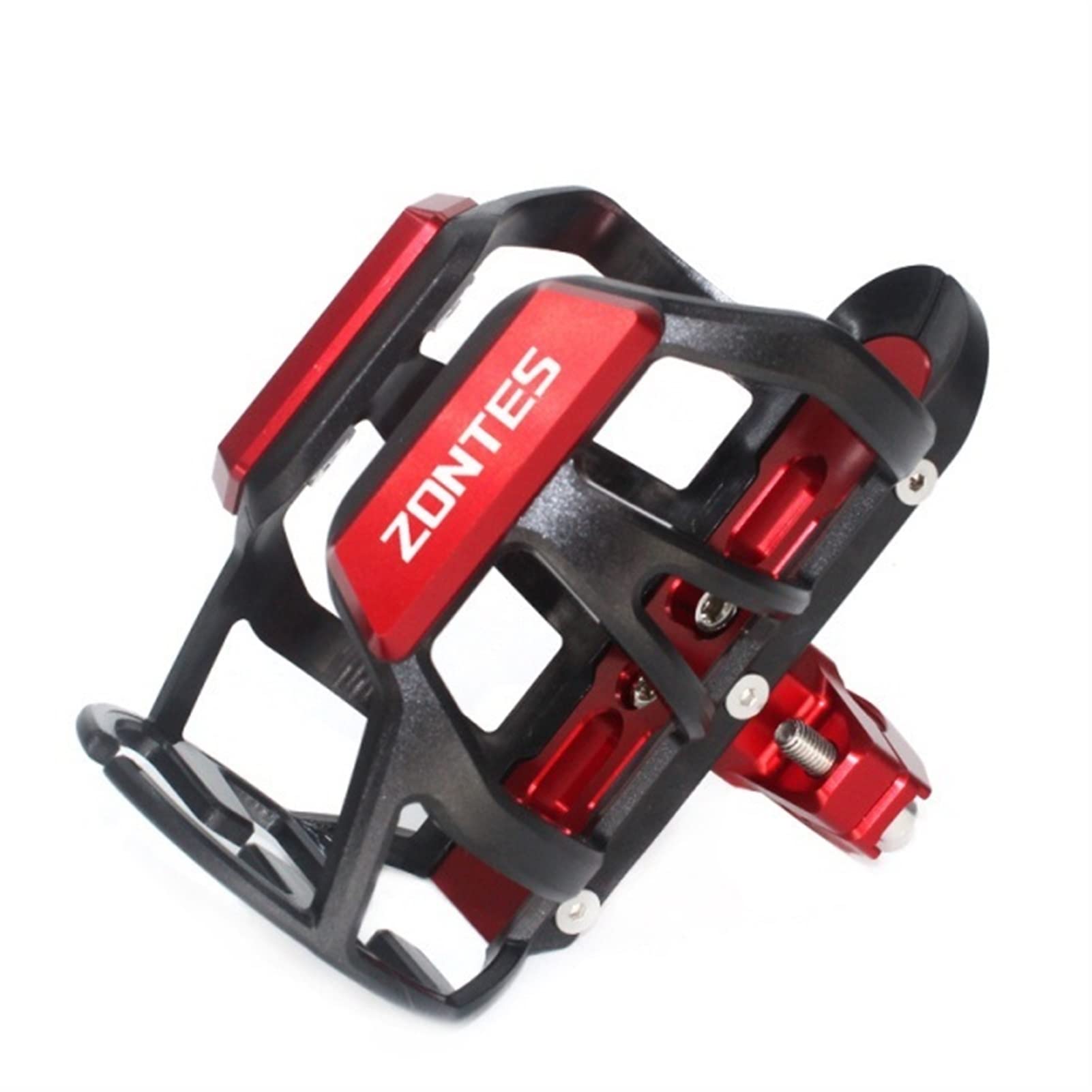 Motorcycle Accessories For Shengshi 310 ZT250 ZX310R/ZONTES 310X/310T Motorcycle CNC Beverage Water Bottle Drink Cup Holder Mount (Color : Red)