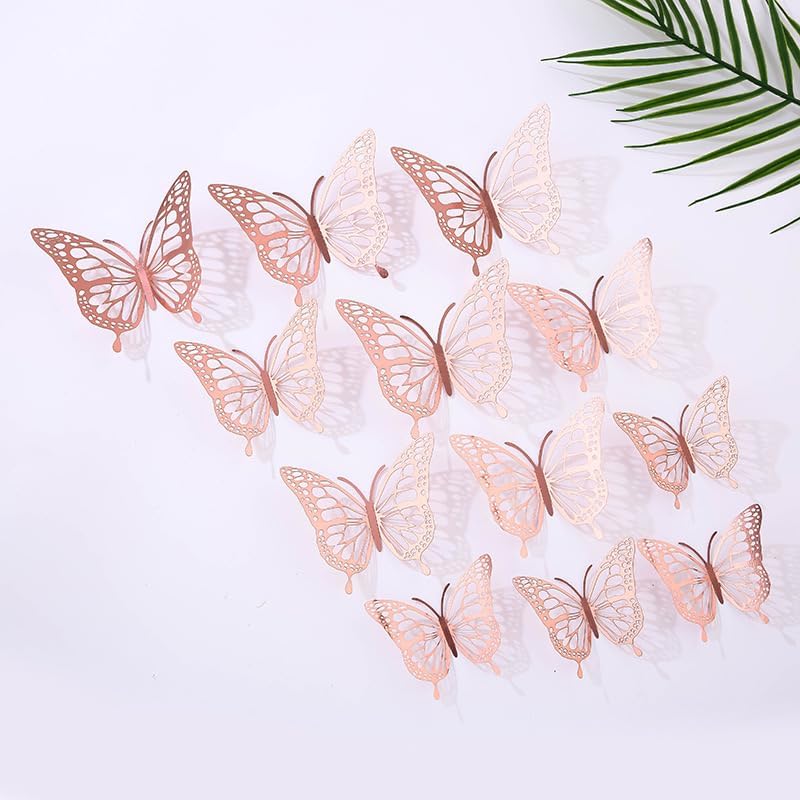Ewong Calcomanías De Pared De Mariposa, 48 Unidades, Decoración De