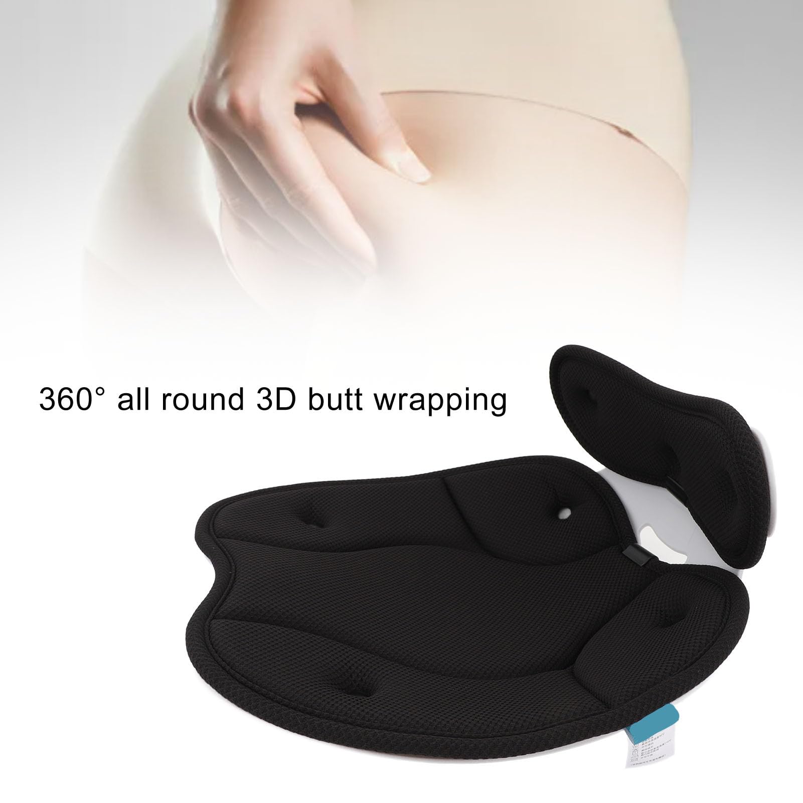 Correcteur de Posture Coussin de Chaise de Support Lombaire, Chaise Respirante Assise Posture Correction du Soutien Lombaire pour la Maison (Black)