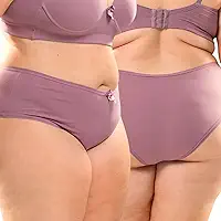 Kit 03 Calçola Plus Size Básica Calcinha Cintura Alta Para Senhora Modelagem Grande