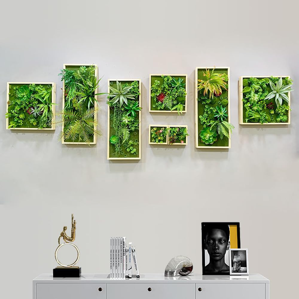 人工観葉植物 フェイクグリーン 7枚セット 壁掛け ウォールグリーン Amazon｜ECKEK 人工多肉植物 壁掛け 人工観葉植物 フェイクグリーン
