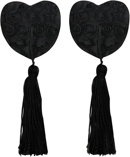 KINGSEVEN Sujetador de silicona reutilizable con pétalos de pecho sexy con borla