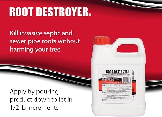 Root Destroyer 2lbs- Root Killer for Sewer & Pipe Lines- Stops New Growth Safe for All Plumbing