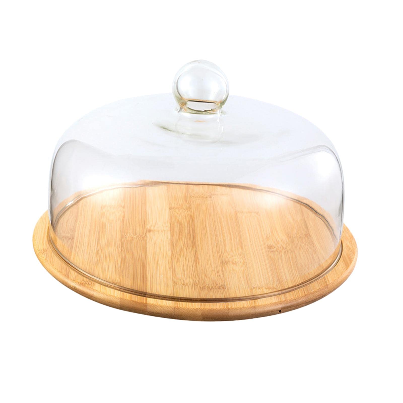 Cloche de Service avec Couvercle En Verre, Plateau à Fromage, Présentoir à Gâteaux, Présentoir à Muffins, à et à Fruits, L, Diamètre 29cm
