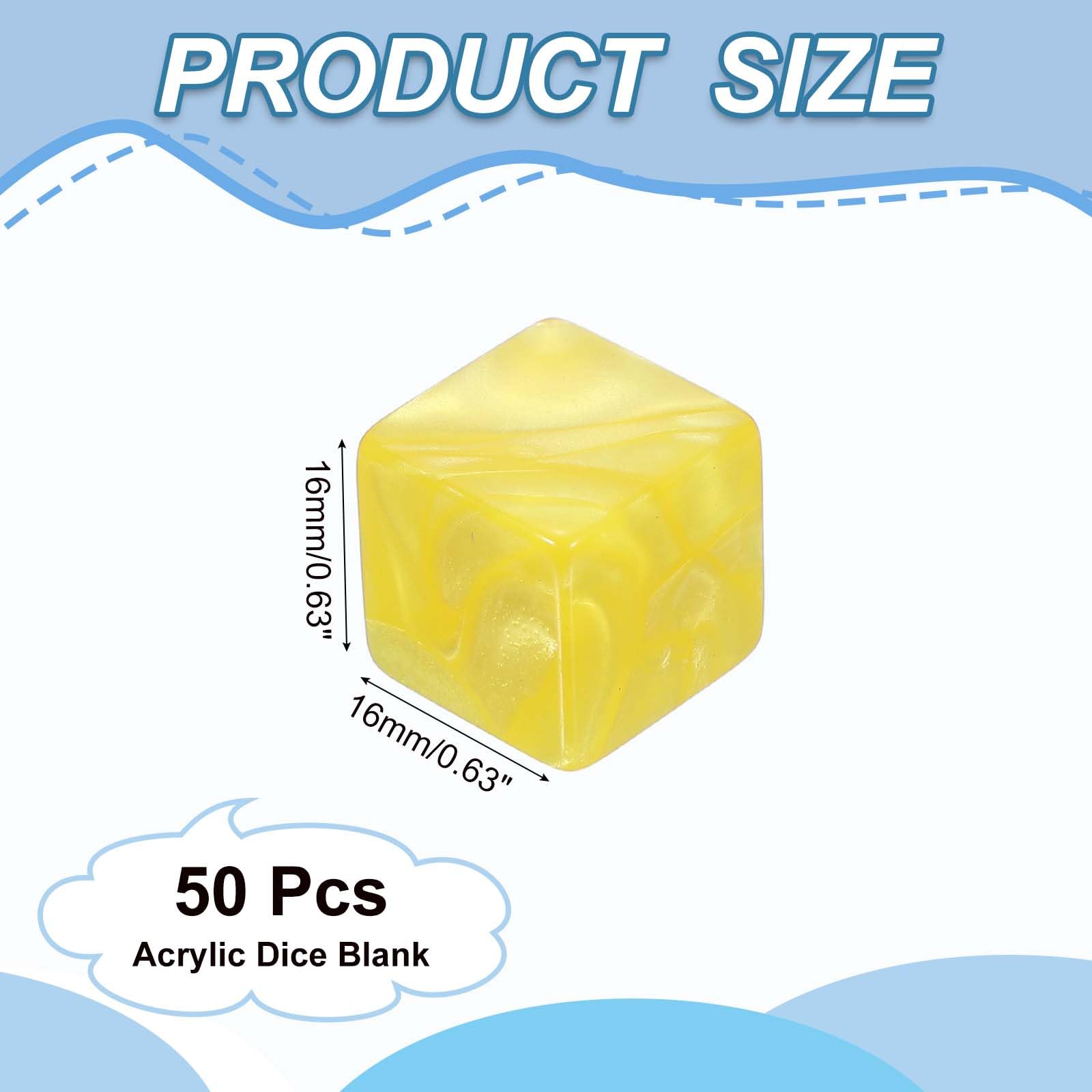 PATIKIL 16 mm Acrylic Dice Blank - Image 2