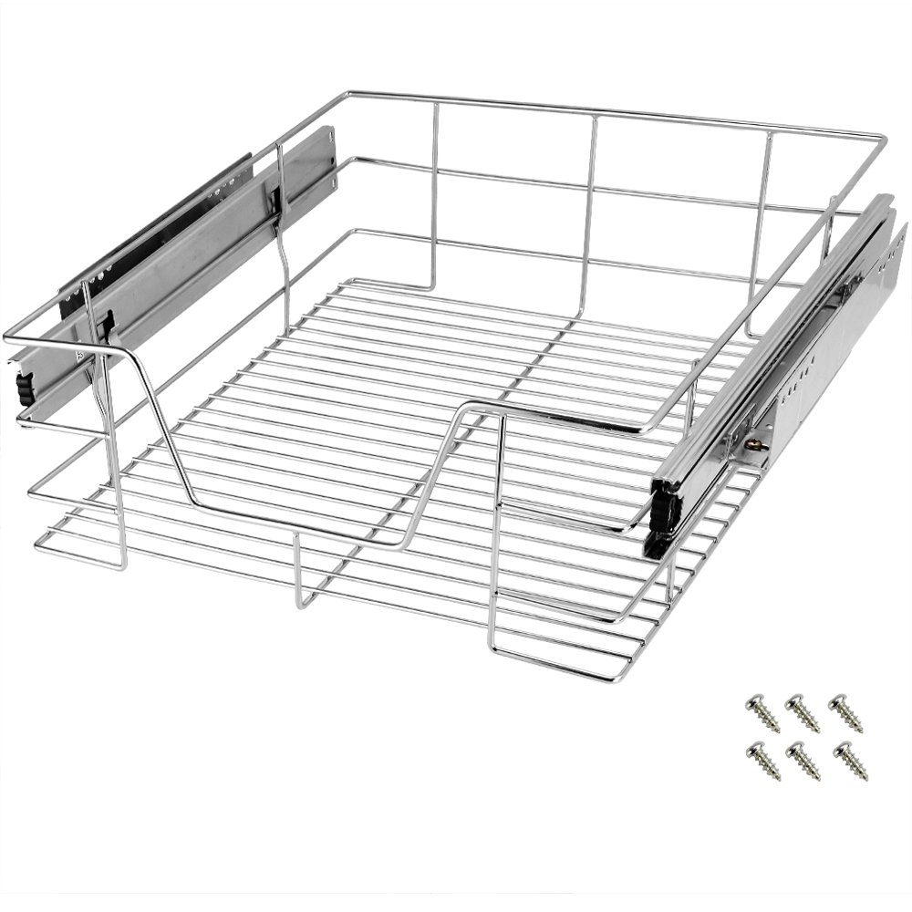 Casaria Otwierany Kosz Podkładki 50cm Szuflada Teleskopowa Metal Szyny przesuwne