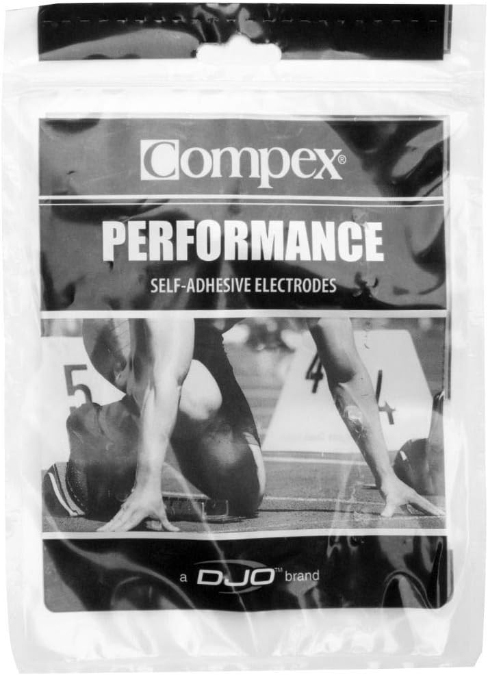 Compex Easy Snap Electrodes 2in x 4in for Edge, Performance, Sport Elite Muscle Stimulators – Blue, 2 Count (Pack of 1)