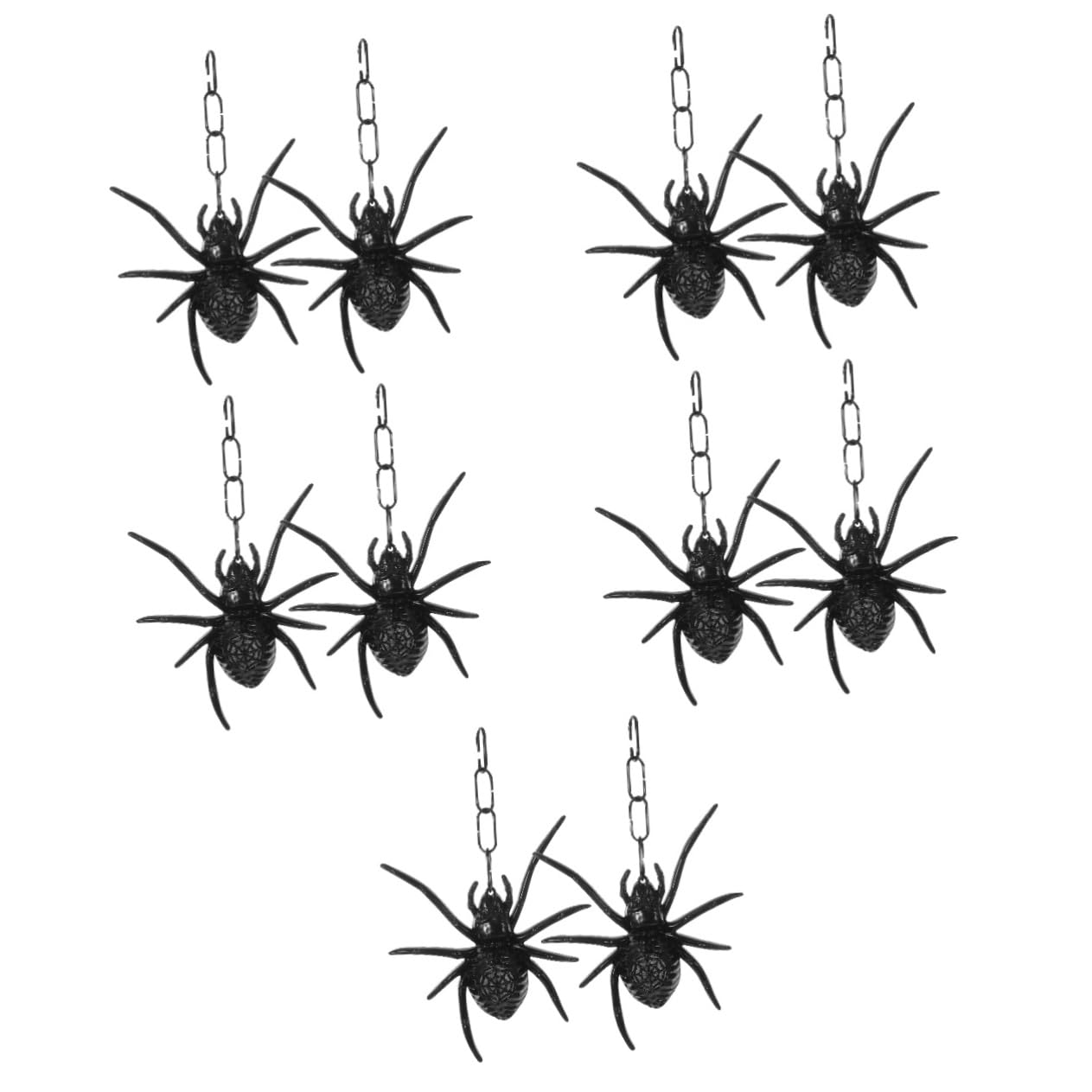 Gadpiparty 5 Set Halloween Ragno Luminoso Colorato Ragno Fluorescente Colorato Ragno Nero Scena Di Ragno Con Disposizione Ingannevole Pendente 2 Pezzi Senza Batteria Ragno Di 2 pezzi*5