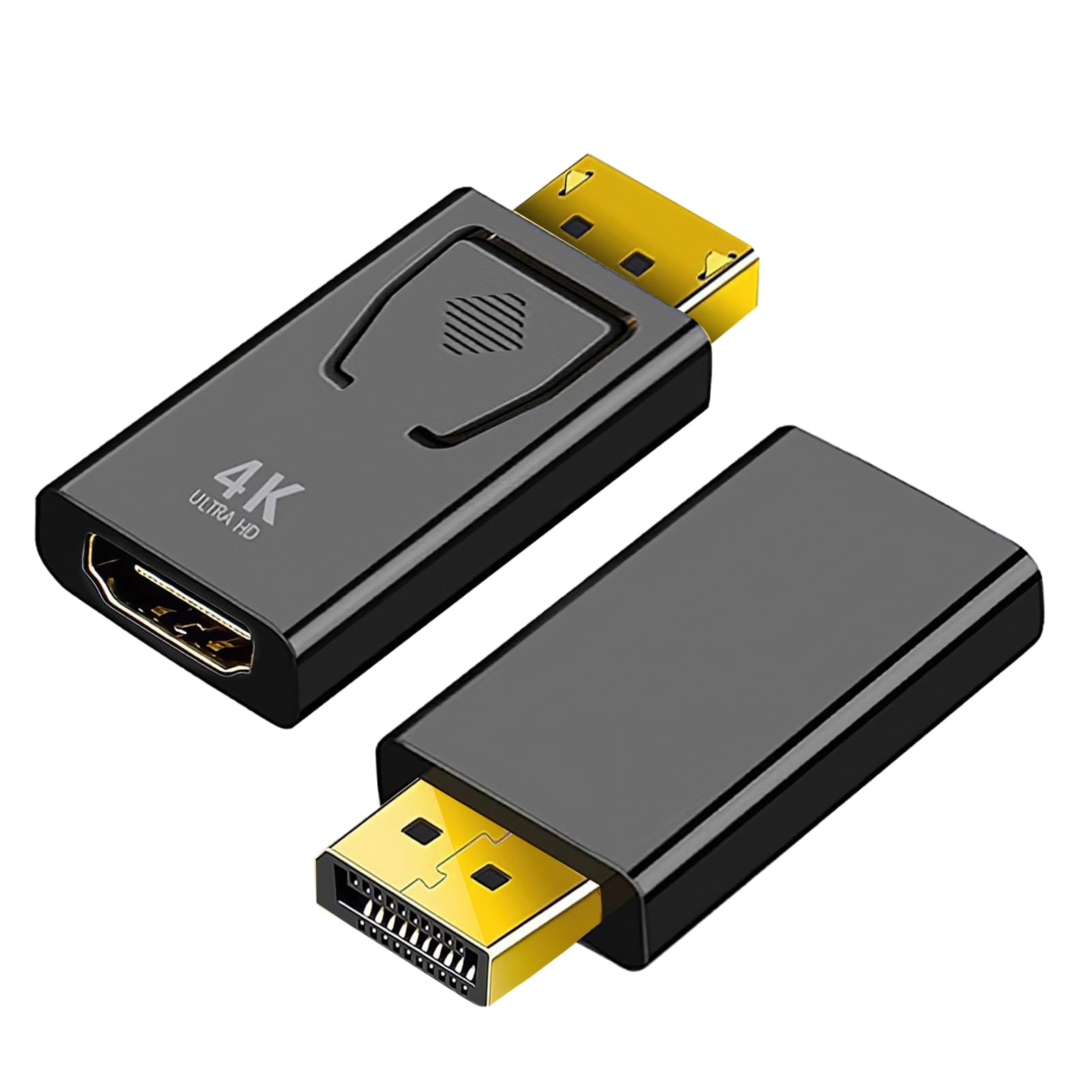2 Adattatori DisplayPort A HDMI 4K - Maschio DP A Femmina HDMI, Supporto 4K@30Hz, Plug &amp; Play Per PC, TV E Monitor